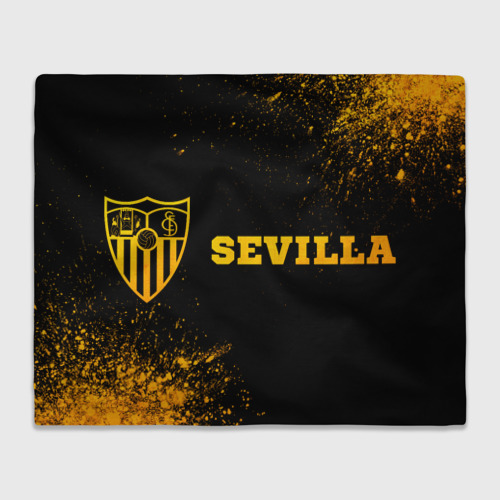 Плед с принтом Sevilla - gold gradient по-горизонтали, вид спереди №1