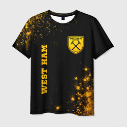 West Ham - gold gradient вертикально – Мужская футболка 3D с принтом купить со скидкой в -26%