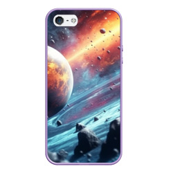 Объемный космос и  планеты – Чехол для iPhone 5/5S матовый с принтом купить
