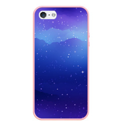 Синий космос и звезды  – Чехол для iPhone 5/5S матовый с принтом купить