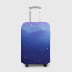 Синий космос и звезды  – Чехол для чемодана 3D с принтом купить