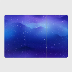 Синий космос и звезды  – Магнитный плакат 3Х2 с принтом купить