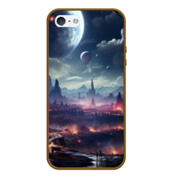 Фантастическая планета внутри  космоса – Чехол для iPhone 5/5S матовый с принтом купить