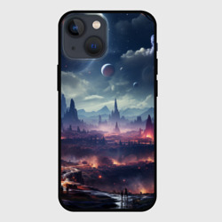Фантастическая планета внутри  космоса – Чехол для iPhone 13 mini с принтом купить