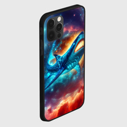 Чехол для iPhone 12 Pro Max Космическая неоновая акула - нейросеть - фото 2