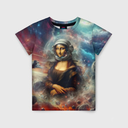 Мона Лиза в открытом космосе - нейросеть – Детская футболка 3D с принтом купить со скидкой в -33%