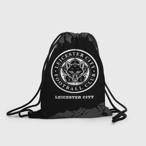 Рюкзак-мешок с принтом Leicester City sport на темном фоне, вид спереди №1
