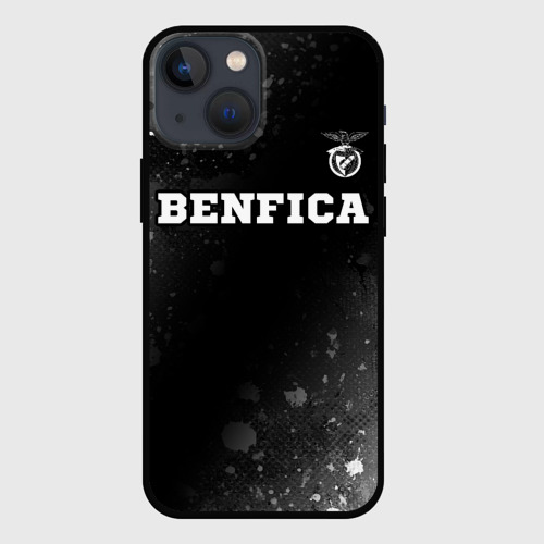 Чехол для iPhone 13 mini с принтом Benfica sport на темном фоне посередине, вид спереди №1