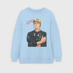 Женский свитшот oversize без начеса хлопок Эйкити Онидзука учитель