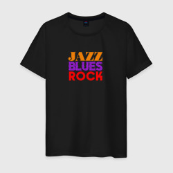 Джаз блюз рок в цвете – Мужская футболка хлопок с принтом купить со скидкой в -20%