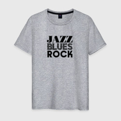 Джаз блюз рок черное белое – Мужская футболка хлопок с принтом купить со скидкой в -20%
