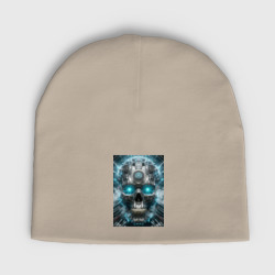 Electrified cyber skull - ai art fantasy – Детская шапка демисезонная с принтом купить