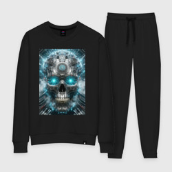 Electrified cyber skull - ai art fantasy – Женский костюм хлопок с принтом купить со скидкой в -9%