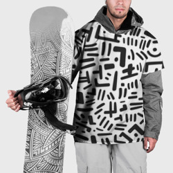 Паттерн линиями – Накидка на куртку 3D с принтом купить