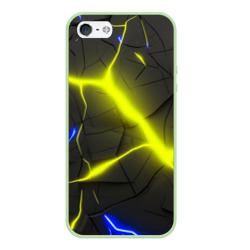 Желтые неоновые разломы плит – Чехол для iPhone 5/5S матовый с принтом купить