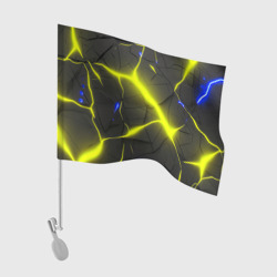 Желтые неоновые разломы плит – Флаг для автомобиля с принтом купить