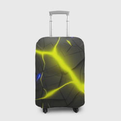 Желтые неоновые разломы плит – Чехол для чемодана 3D с принтом купить