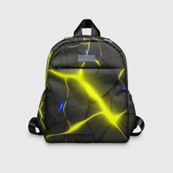 Желтые неоновые разломы плит – Детский рюкзак 3D с принтом купить со скидкой в -33%