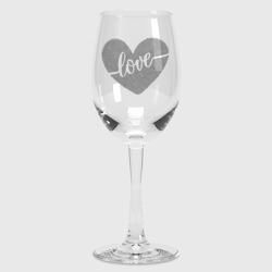 Пара - любовь – Бокал для вина с принтом купить со скидкой в -12%
