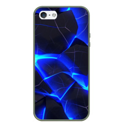Синий и фиолетовый неон из разлома плит – Чехол для iPhone 5/5S матовый с принтом купить
