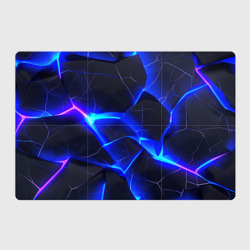 Синий и фиолетовый неон из разлома плит – Магнитный плакат 3Х2 с принтом купить
