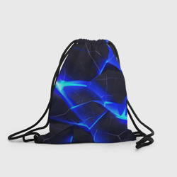 Синий и фиолетовый неон из разлома плит – Рюкзак-мешок 3D с принтом купить со скидкой в -25%