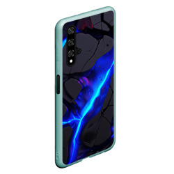 Чехол для Honor 20 Темный синий неон из разлома плит - фото 2