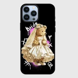 Чехол для iPhone 13 Pro Max Невеста - медведь