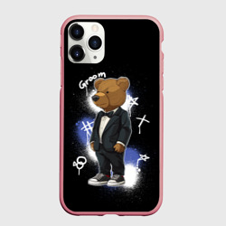 Чехол для iPhone 11 Pro Max матовый Жених - медведь