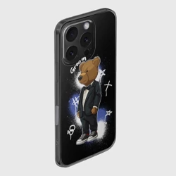 Чехол для iPhone 16 Pro силиконовый с защитой камеры Жених - медведь - фото 2