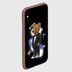 Чехол для iPhone XS Max матовый Жених - медведь - фото 2