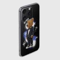 Чехол для iPhone 15 Pro силиконовый с защитой камеры Жених - медведь - фото 2