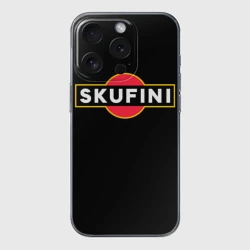 Чехол для iPhone 15 Pro силиконовый с защитой камеры Skufini