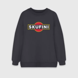 Женский свитшот oversize без начеса хлопок Skuf - Skufini 