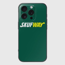 Чехол для iPhone 16 Pro силиконовый с защитой камеры Skuf - way: для мужчины скуфа