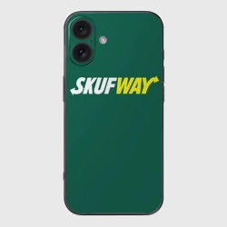 Чехол для iPhone 16 силиконовый с защитой камеры Skuf - way: для мужчины скуфа 