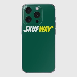 Чехол для iPhone 15 Pro Max силиконовый с защитой камеры Skuf - way: для мужчины скуфа 