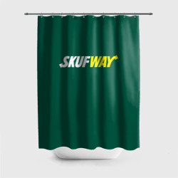 Штора 3D для ванной Skuf - way: для мужчины скуфа 
