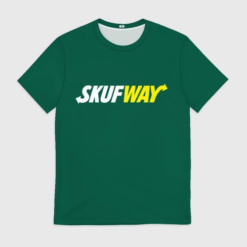 Мужская футболка 3D Skuf - way: для мужчины скуфа 