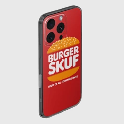 Чехол для iPhone 16 Pro силиконовый с защитой камеры Burger skuf  - фото 2