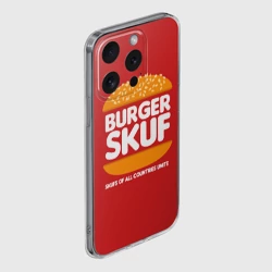 Чехол для iPhone 15 Pro силиконовый с защитой камеры Burger skuf - фото 2