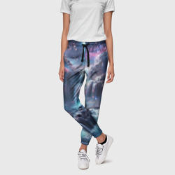 Волшебный ночной водопад – Женские брюки 3D с принтом купить