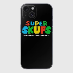 Чехол для iPhone 15 силиконовый с защитой камеры Super skufs 