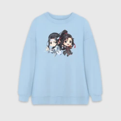 Женский свитшот oversize без начеса хлопок Магистр дьявольского культа Ванцзи Лань 