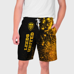 Leeds United - gold gradient по-вертикали – Мужские шорты 3D с принтом купить