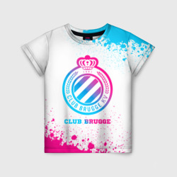 Club Brugge neon gradient style – Детская футболка 3D с принтом купить со скидкой в -33%