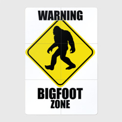 Предупреждающий знак Bigfoot zone – Магнитный плакат 2Х3 с принтом купить