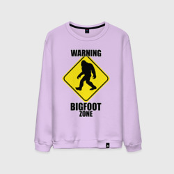 Предупреждающий знак Bigfoot zone – Мужской свитшот хлопок с принтом купить со скидкой в -13%