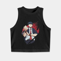 Женская укороченная майка-топ хлопок Мэш Бёрндэд маг