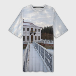 Петергоф дворец Марли – Платье-футболка 3D с принтом купить
